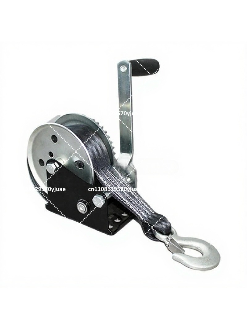 Boat Trailer Winch Strap - 2-Gang Manuelle Handkurbel-Bootstrailerwinde mit Doppelkapazität 900KG