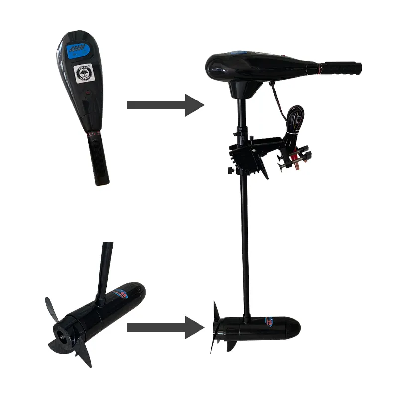 Electric Outboard Motor 3Hp - PVC-Aufblasbares Kajak 88lbs 24V Elektrischer Bürstenmotor
