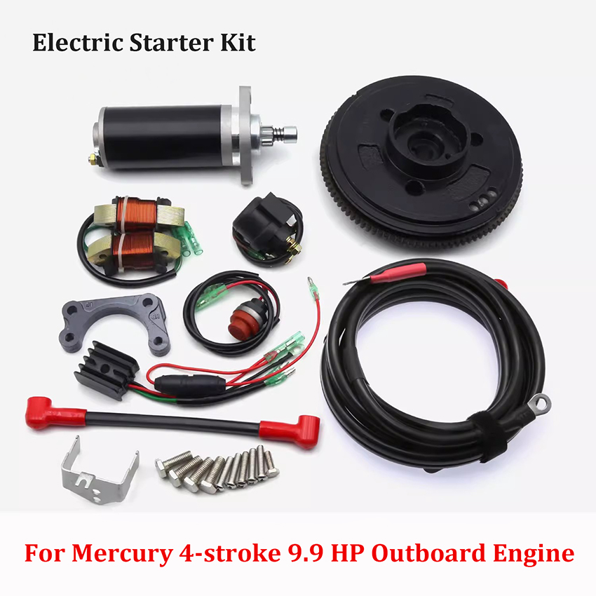 Outboard Motor 9.9Hp 4 Stroke - Außenbordmotor-Elektrostarter-Kit für Mercury 4-Takt 9,9 PS