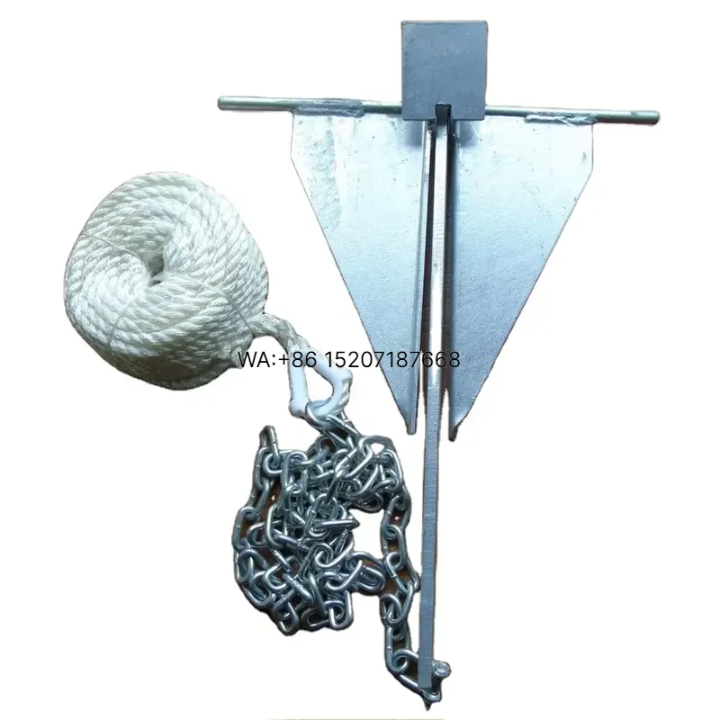 Boat Anchor Kit Galvanized - Wmwmnu für Bootszubehör Heißverzinkter Danforth-Anker Marine