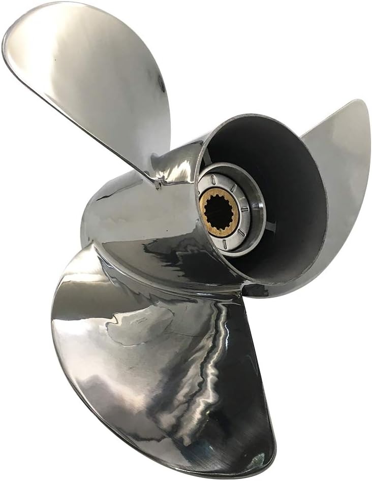 Outboard Motor Propeller Stainless - Neuer Winibo 3-Blatt-Propeller aus Edelstahl (13-1/4