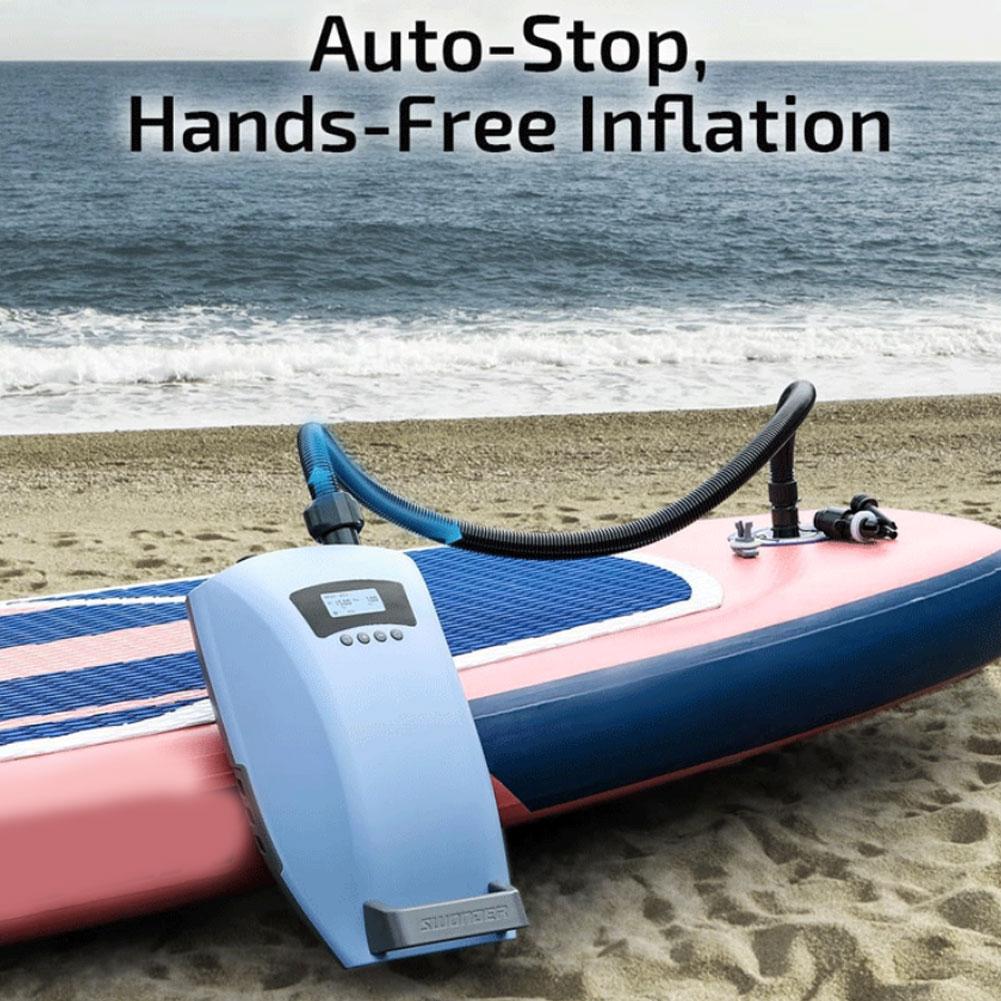 Inflatable Boat Electric Pump - Luftschlauch-Set mit 7 Düsen, elektrische Luftpumpe,