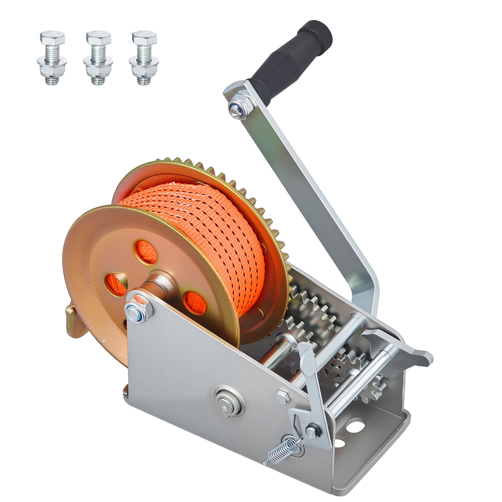 Boat Trailer Winch Strap - Bootswinde, 3500 lbs Handwinde, Hochleistungs-Seilwinde mit