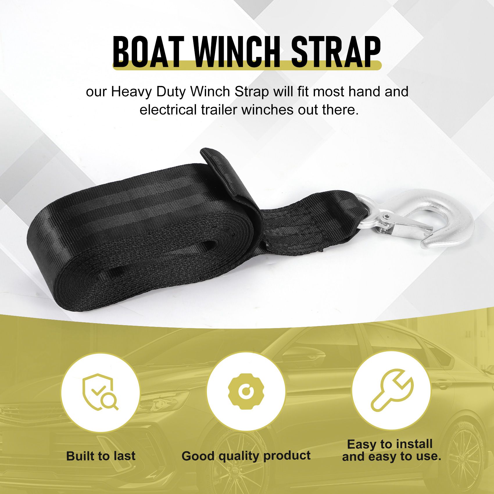 AEF5-Bootsanhänger-Windenrieme – Boat Trailer Winch Strap Bewertung und Preis