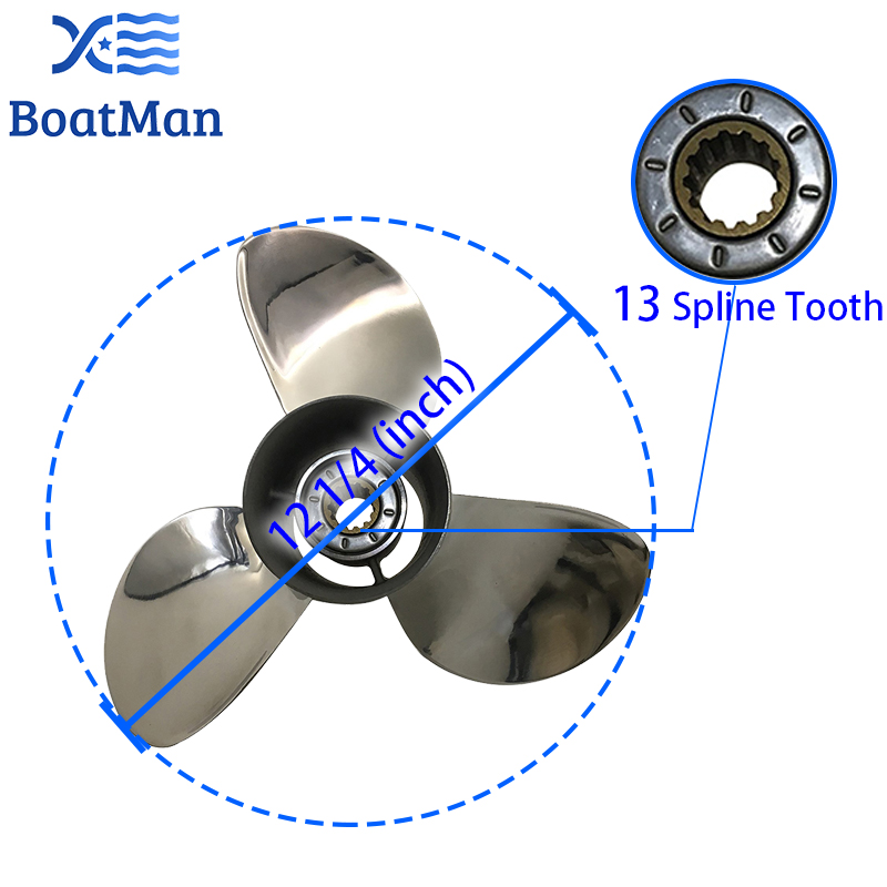 BoatMan ®   Edelstahl-Propelle – Outboard Motor Propeller Stainless Bewertung und Preis