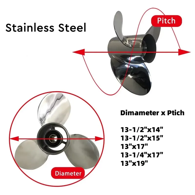 Bootspropeller, 3-Blatt, 15 Zä – Outboard Motor Propeller Stainless Bewertung und Preis