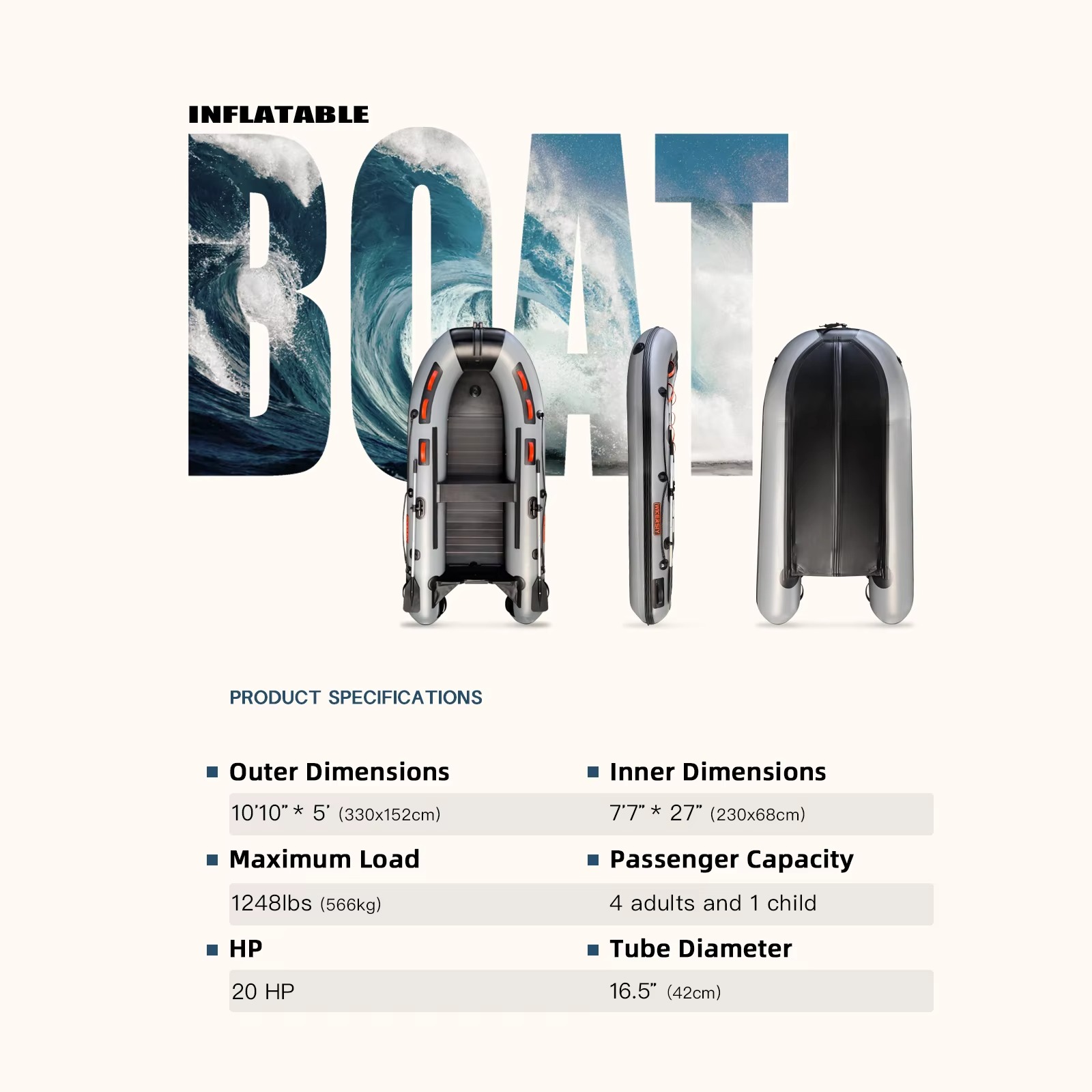 Sport-Schlauchboot aus Alumini – Inflatable Boat 3.3M Pvc Bewertung und Preis