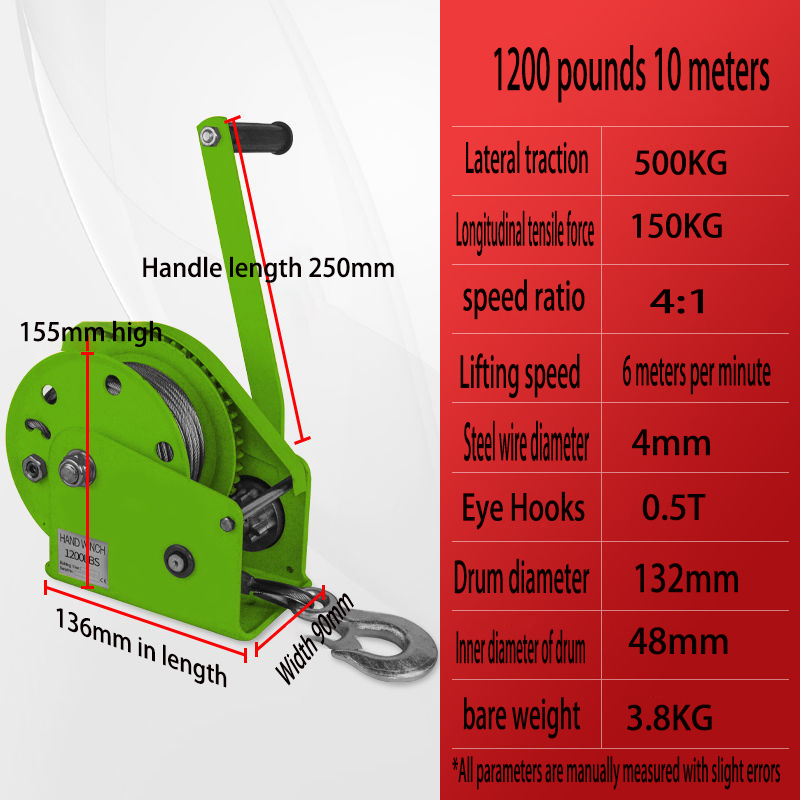 Manuelle Winde, bidirektional, – Boat Trailer Winch Strap Bewertung und Preis