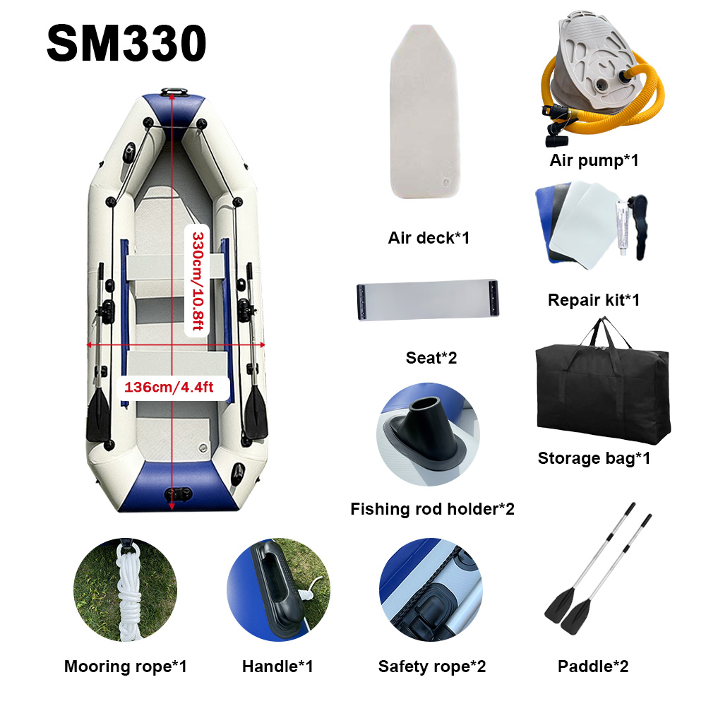 Aufblasbares PVC-Boot, Ruderbo – Inflatable Boat 3.3M Pvc Bewertung und Preis
