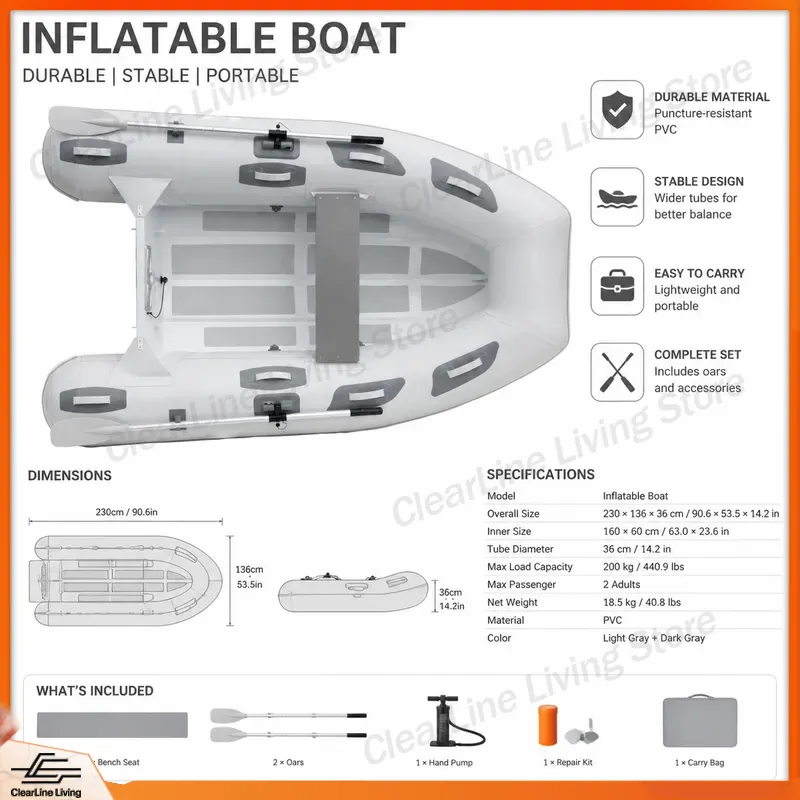 3M 3,3M Mini-Schlauchboot mit  – Inflatable Boat 3.3M Pvc Bewertung und Preis