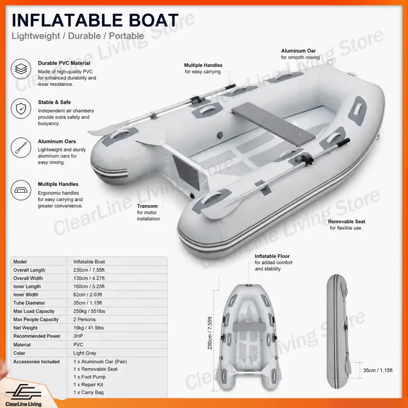 3M 3,3M Mini-Schlauchboot mit  – Inflatable Boat 3.3M Pvc Bewertung und Preis