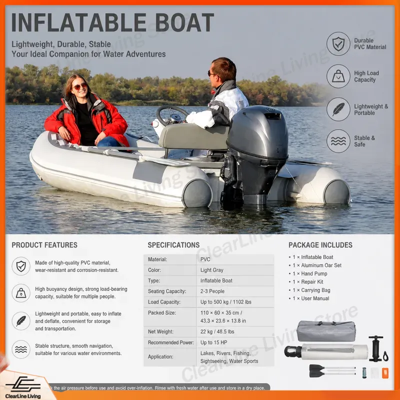 3M 3,3M Mini-Schlauchboot mit  – Inflatable Boat 3.3M Pvc Bewertung und Preis